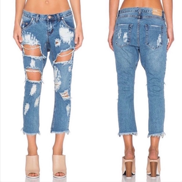 NWT One Teaspoon Lonely Boys Pacifica Destroyed Jeans Sz 28 - Picture 16 of 16